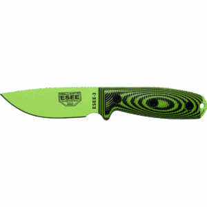 ESEE-3 - Lame Venom Green - Vert/Noir