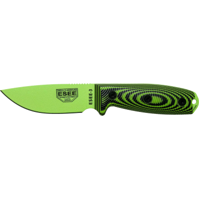 ESEE-3 - Lame Venom Green - Vert/Noir