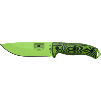 ESEE-5 - Lame Venom Green - Vert/Noir