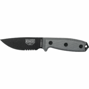 ESEE-3 - Noir - Lame Mixte - Pommeau modifié